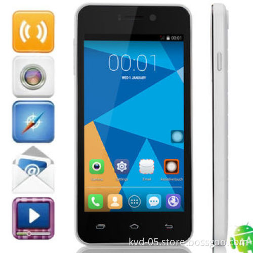 Touchscreen mobile phones, first model Android 4.4.2, smart feeling touch, back touch, 1GB RAMNew